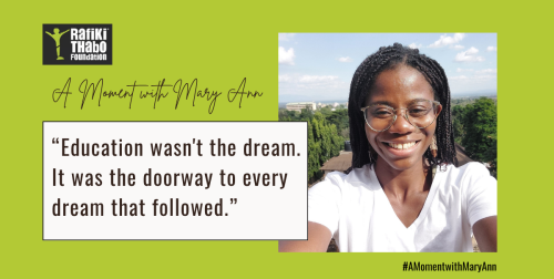 A Moment with Mary-Ann: Dreams Don’t Build Themselves