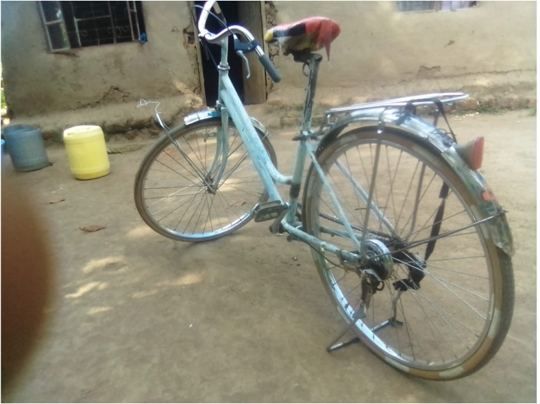 The bicycle Vincent sold to continue his education in Kenya.